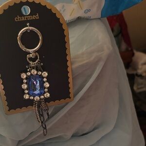 Charmed Blue Gem Keychain